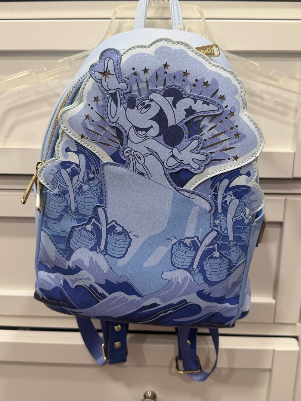 Disney Sorcerer Mickey Mini Backpack - Light Blue and Navy- Loungefly
